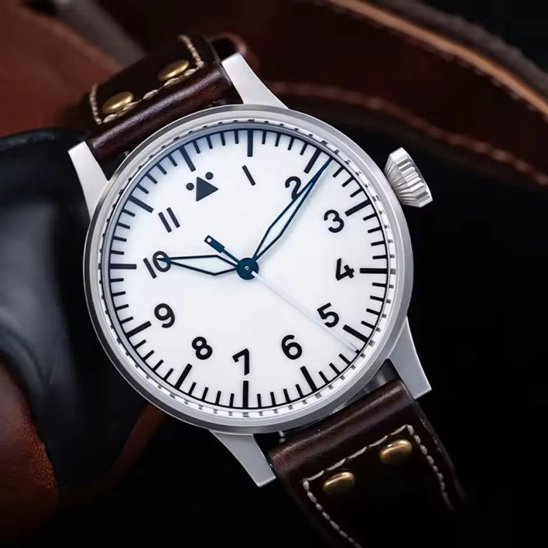 Hruodland 2025 New Men Mechanical Watch PT5000 F013 Retro 42mm Luminous Waterproof 100m Sport Sapphire Glass reloj hombre