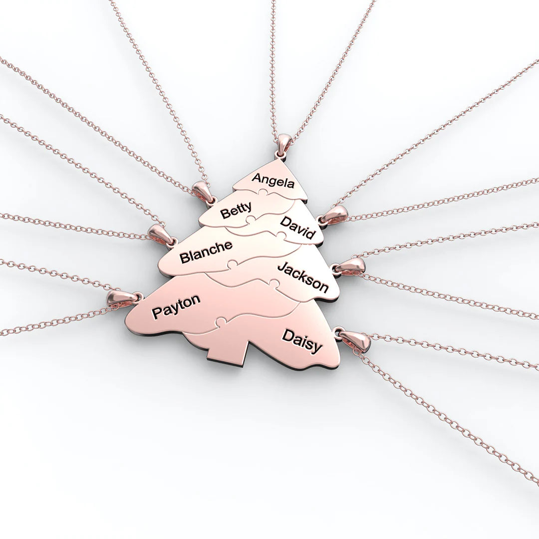 Christmas Gift Christmas Tree Puzzle Necklace