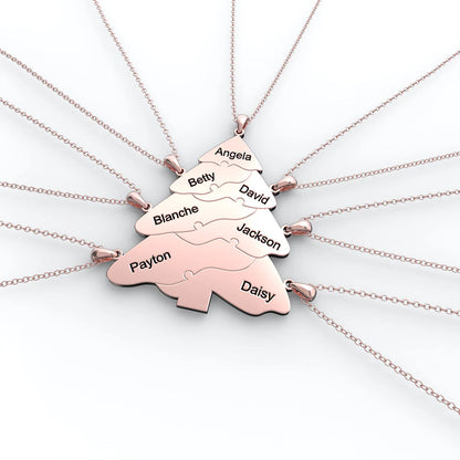 Christmas Gift Christmas Tree Puzzle Necklace