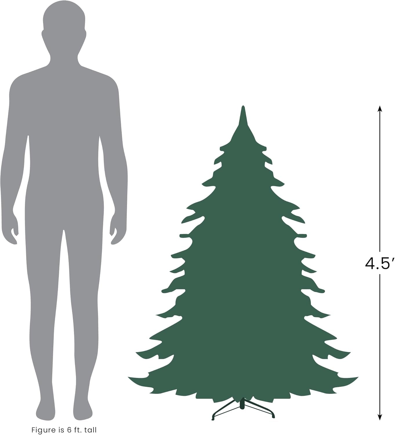 4.5' Soft Metallic Champagne Artificial Tinsel Christmas Tree - Clear Lights