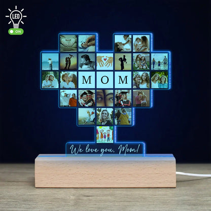 Family, Custom Photo Family 3D Led Light, Gift for Family