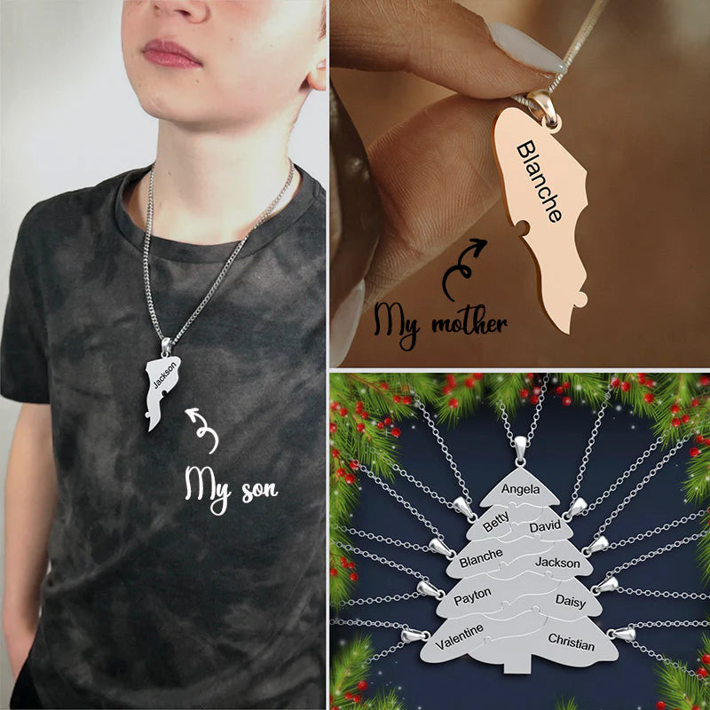 Christmas Gift Christmas Tree Puzzle Necklace