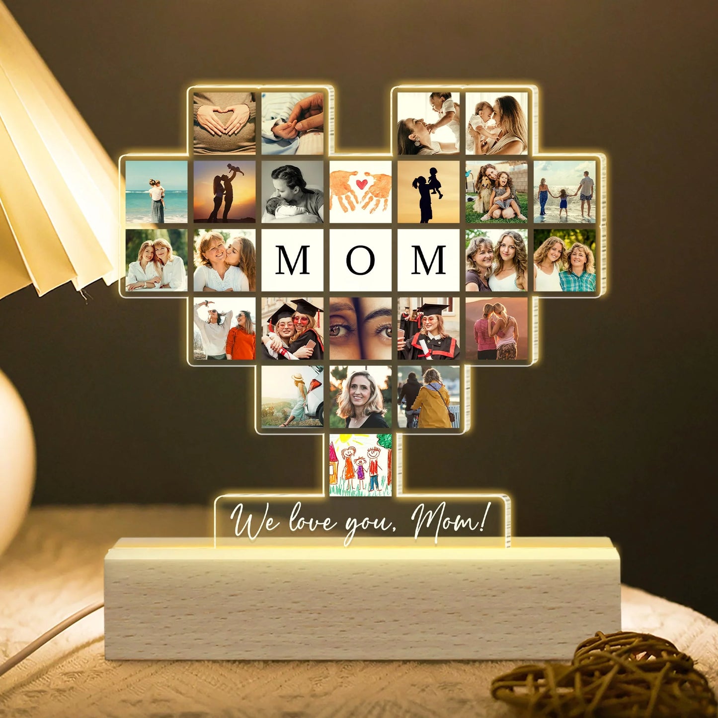 Family, Custom Photo Family 3D Led Light, Gift for Family