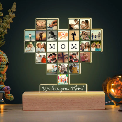 Family, Custom Photo Family 3D Led Light, Gift for Family