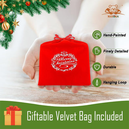 Reindeer Family of 2 Personalized Christmas Ornament - Couple'S First Christmas Together Keepsake Gift