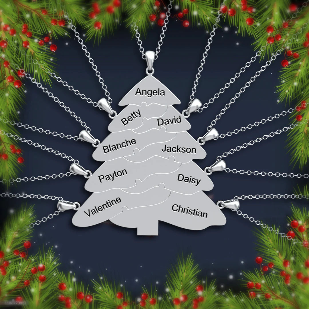 Christmas Gift Christmas Tree Puzzle Necklace