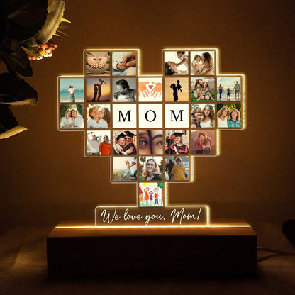 Family, Custom Photo Family 3D Led Light, Gift for Family