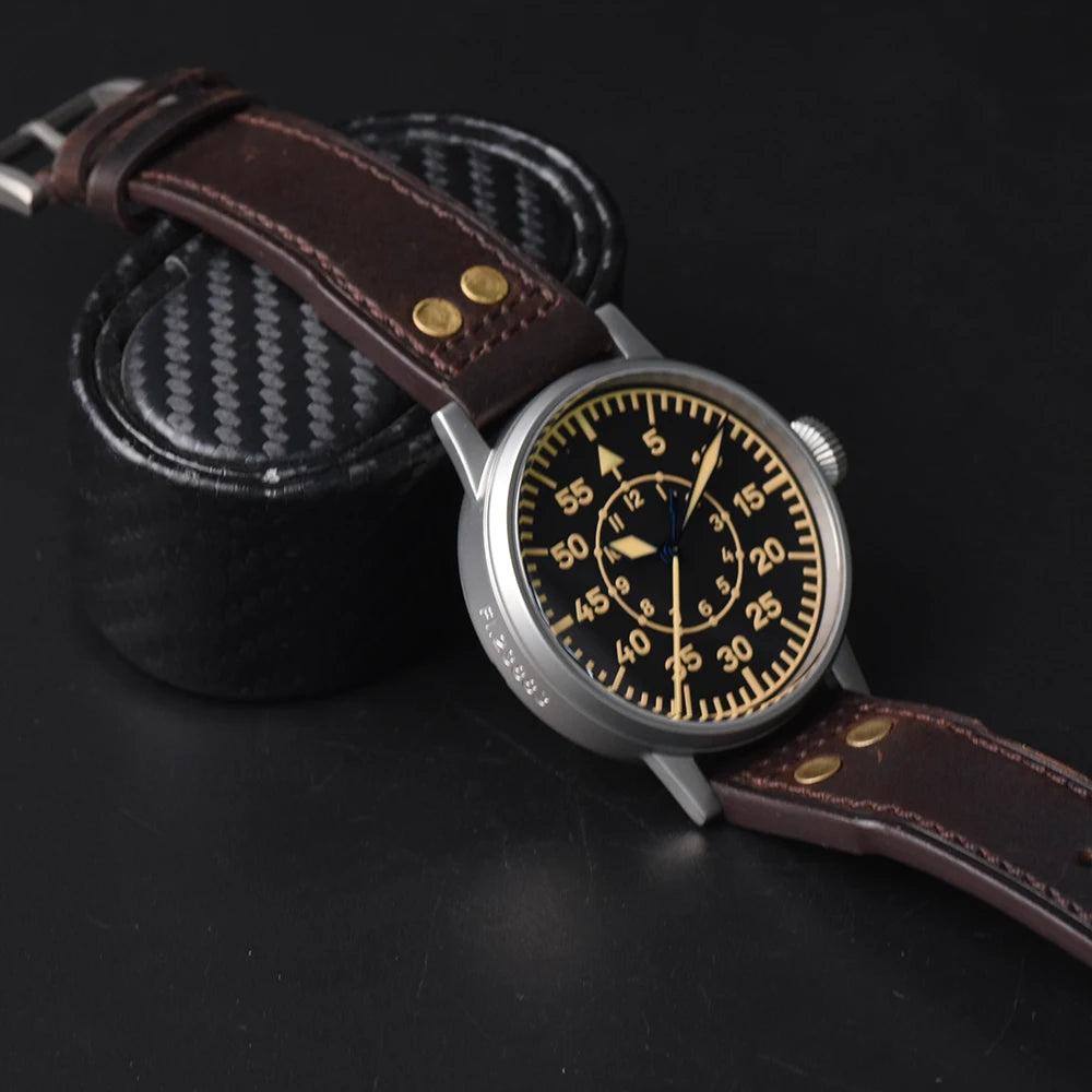 Hruodland 2025 New Men Mechanical Watch PT5000 F013 Retro 42mm Luminous Waterproof 100m Sport Sapphire Glass reloj hombre