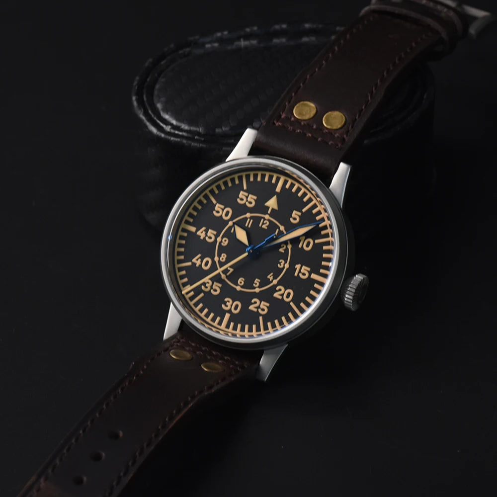 Hruodland 2025 New Men Mechanical Watch PT5000 F013 Retro 42mm Luminous Waterproof 100m Sport Sapphire Glass reloj hombre