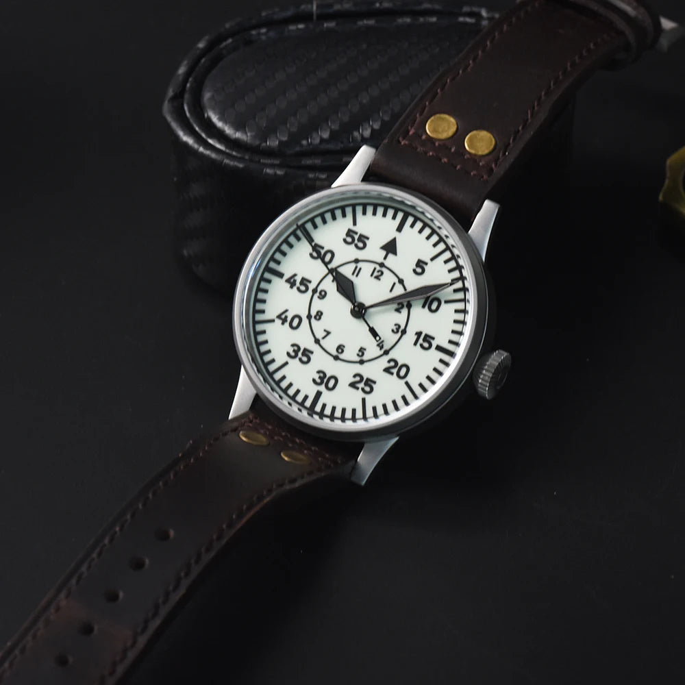 Hruodland 2025 New Men Mechanical Watch PT5000 F013 Retro 42mm Luminous Waterproof 100m Sport Sapphire Glass reloj hombre