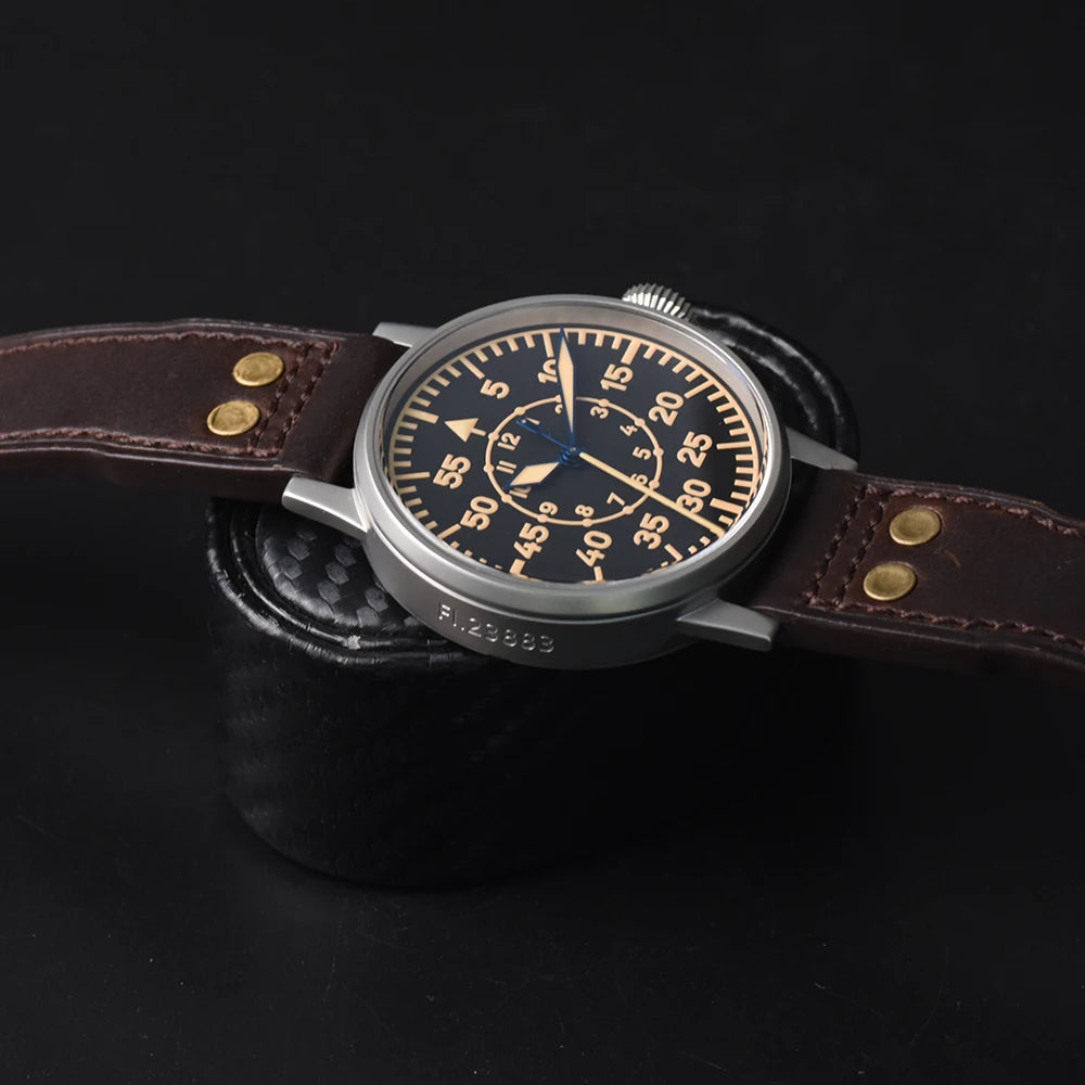 Hruodland 2025 New Men Mechanical Watch PT5000 F013 Retro 42mm Luminous Waterproof 100m Sport Sapphire Glass reloj hombre