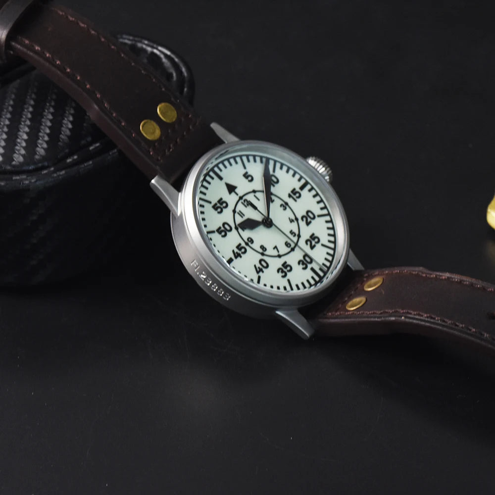 Hruodland 2025 New Men Mechanical Watch PT5000 F013 Retro 42mm Luminous Waterproof 100m Sport Sapphire Glass reloj hombre