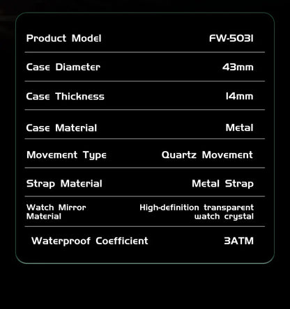 Mark Fairwhale 5031 Men Quartz Watch European recessed wheel design Arabic numerals Rotating Dial Roulette Watch montres hommes