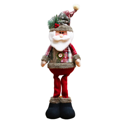 Christmas Decoration Doll Xmas Santa Elk Snowman 18" Soft Flannel Ornaments Home Festive Party Xmas Tree Exquisite Decor Gift