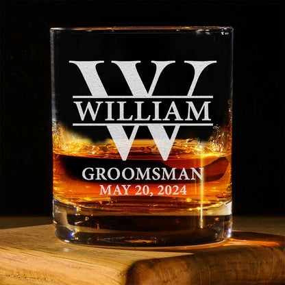 Personalized Christmas Gift Custom Best Man Glass Engraved Gift Idea Drink
