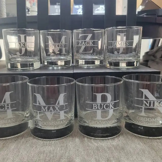 Personalized Christmas Gift Custom Best Man Glass Engraved Gift Idea Drink