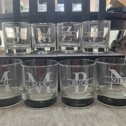 Personalized Christmas Gift Custom Best Man Glass Engraved Gift Idea Drink