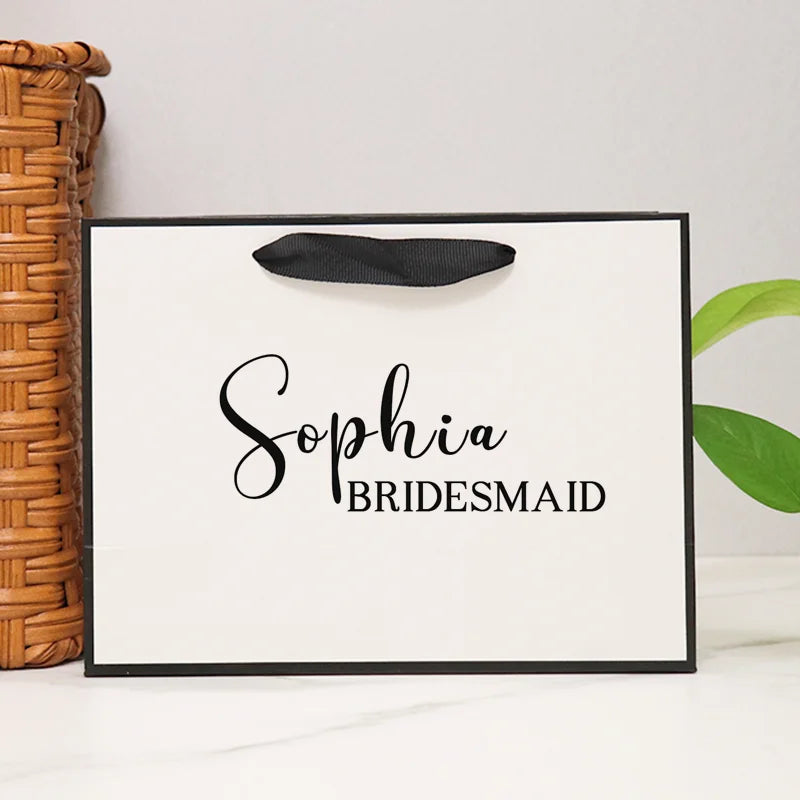 Personization Bridesmaid Gift Bags Custom Wedding Bachelorette Party Welcome Bridal Party Groom Best Men Gifts Bags Christmas