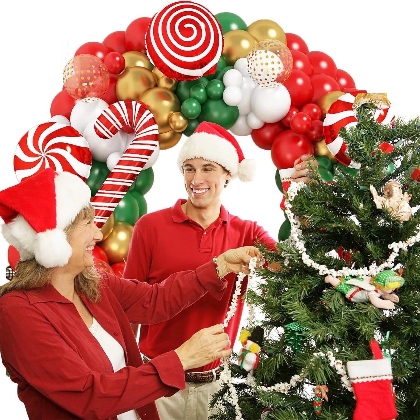 Christmas 2025 Decoration Set Xmas Banner Cake Decorative Tools Cartoon Balloon Christmas Party Supplies