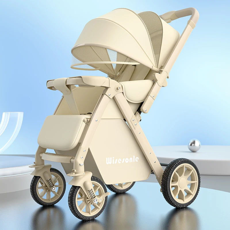 Upgraded Baby Strollers can Sit and Lie Down High Landscape Lightweight Folding Two-way Stroller Children Stroller