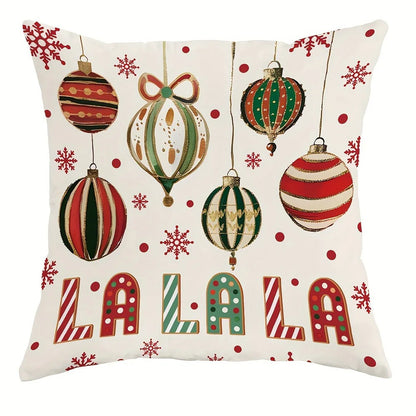 Christmas Magic: Festive Nutcracker, Gingerbread, and Ornament-Printed Pillowcases sofas, bedroom pillow covers, holiday gifts