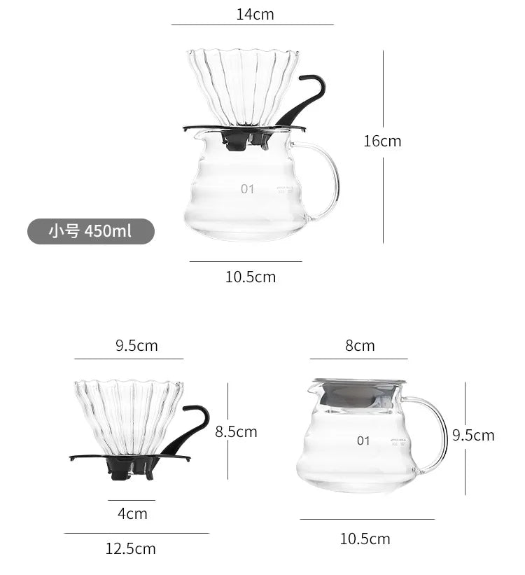 5~9pcs Pour Over Coffee Sets Coffee Bean Grinder Drip Kettle Coffee Pot Outdoor Travel Wilderness Kit Gift Box Camping Picnic