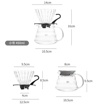 5~9pcs Pour Over Coffee Sets Coffee Bean Grinder Drip Kettle Coffee Pot Outdoor Travel Wilderness Kit Gift Box Camping Picnic