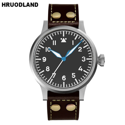 Hruodland 2025 New Men Mechanical Watch PT5000 F013 Retro 42mm Luminous Waterproof 100m Sport Sapphire Glass reloj hombre