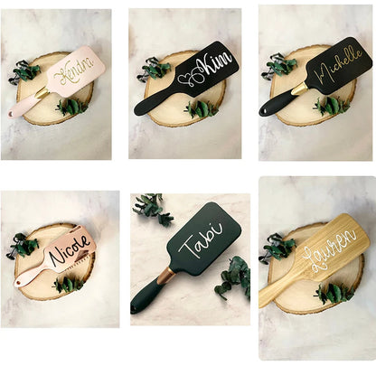 Custom Bridesmaid Gifts Personalized Hair Brushes Trendy Accessories Paddle Brush Bridal Party Hen Night Bachelorette Favors