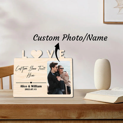 Custom Lovers Photo Frame,Room Decor Picture Frames,Valentine Day Decor For Anniversaries Gifts