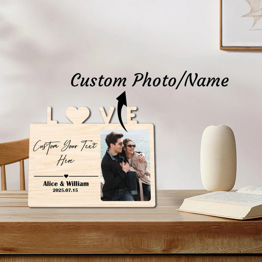 Custom Lovers Photo Frame,Room Decor Picture Frames,Valentine Day Decor For Anniversaries Gifts