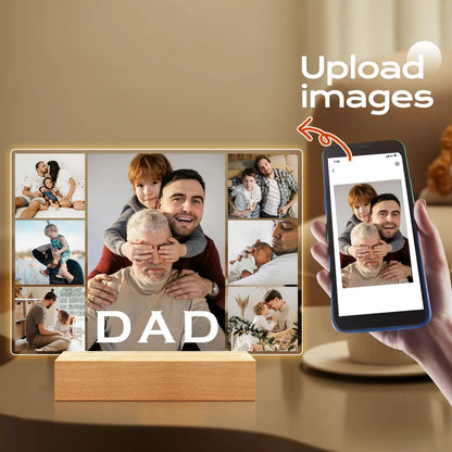 Personalized Couple Gift for Women Men Boyfriend Girlfriend Best Friend Holiday Birthday Mother's Day Custom Photo Lamp Frame