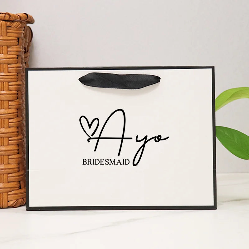 Personization Bridesmaid Gift Bags Custom Wedding Bachelorette Party Welcome Bridal Party Groom Best Men Gifts Bags Christmas