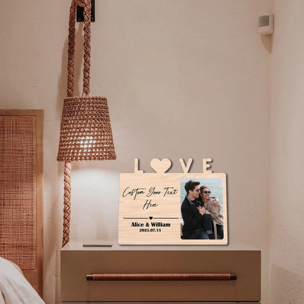 Custom Lovers Photo Frame,Room Decor Picture Frames,Valentine Day Decor For Anniversaries Gifts