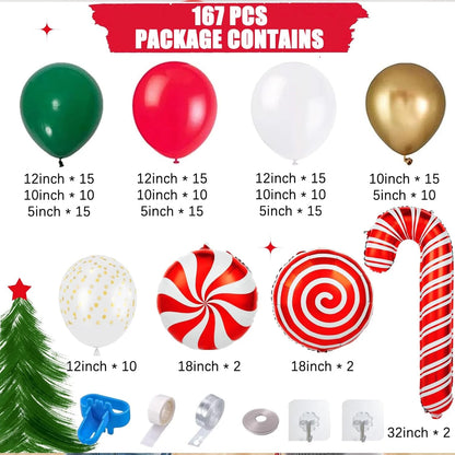 Christmas 2025 Decoration Set Xmas Banner Cake Decorative Tools Cartoon Balloon Christmas Party Supplies