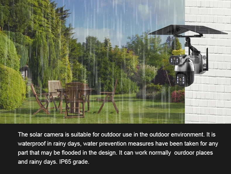 2.5Inch 6MP UHD Dual Lens Solar Power WIFI/4G  PTZ IP Dome Camera Full Color AI Humanoid Detection  Security CCTV Baby Monitor