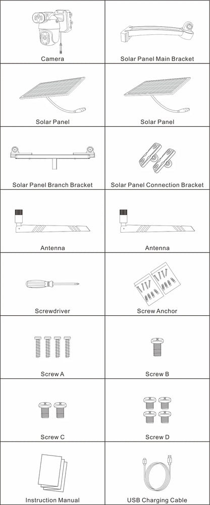 2.5Inch 6MP UHD Dual Lens Solar Power WIFI/4G  PTZ IP Dome Camera Full Color AI Humanoid Detection  Security CCTV Baby Monitor