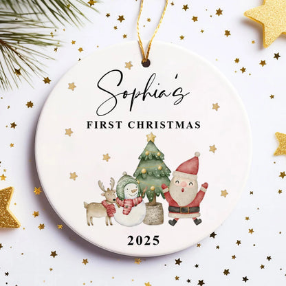 Custom Baby's First Christmas Baubles Custom Keepsake Christmas Ornament New Baby Gifts Xmas Holiday Gifts for Newborn
