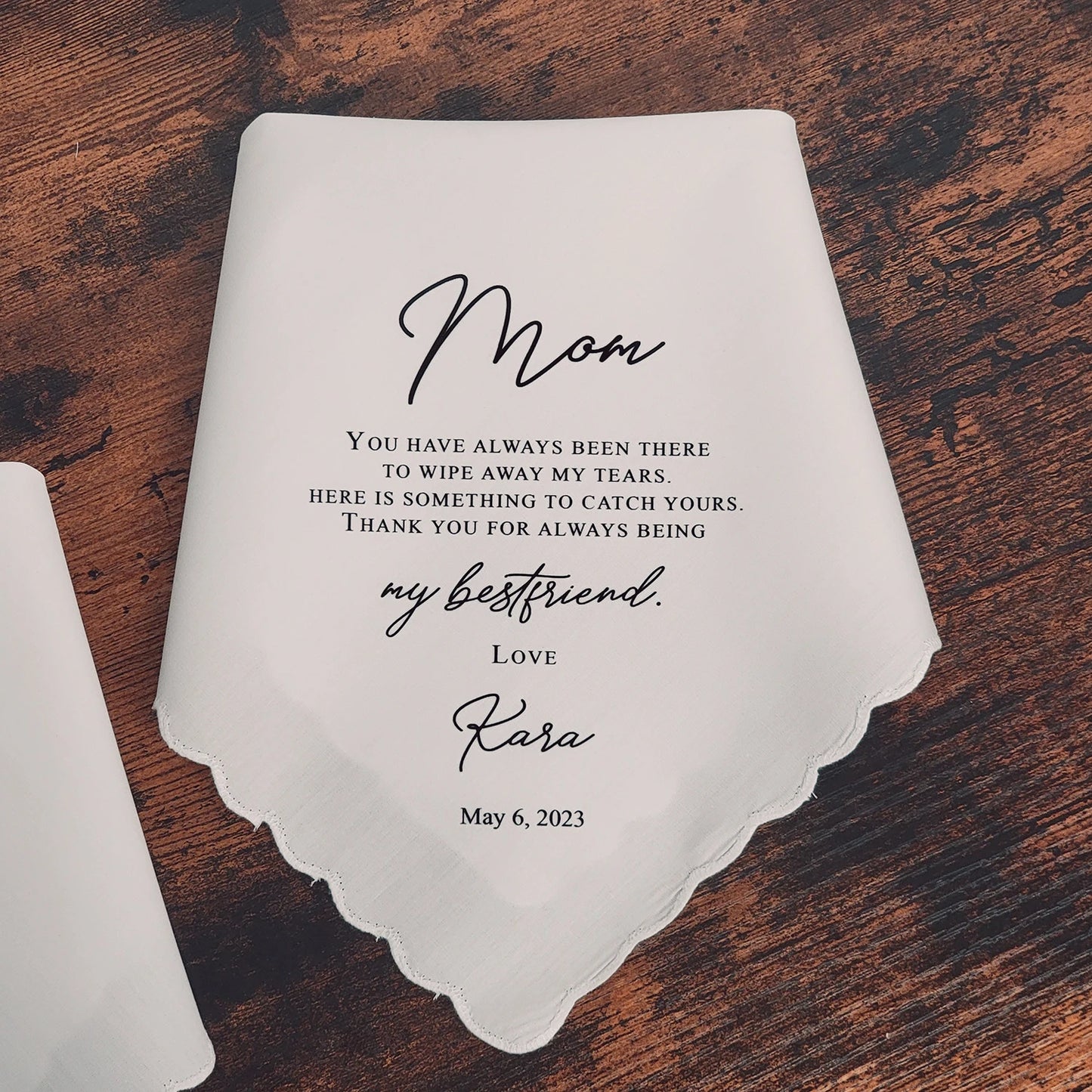 Personalized Wedding Handkerchief Gift for Mom & Dad Custom Handkerc Luxury Gift for Bride and Groom Parent Gifts Wedding Favor