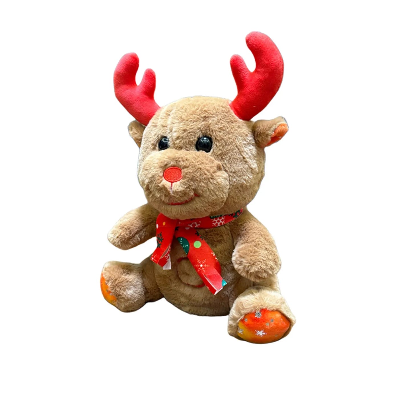 Christmas Plush Ornaments Cute Plush Material Christmas Theme Dolls Santa Claus Snowman Elk Combination Home Scene Decoration