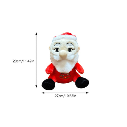 Christmas Plush Ornaments Cute Plush Material Christmas Theme Dolls Santa Claus Snowman Elk Combination Home Scene Decoration