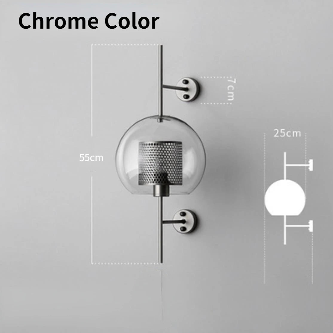 Modern Glass Wall Lamps Fixture Luminaire Sconce Lighting Bedside Living Room Home Decoration Aisel Horridor Golden Ball Light
