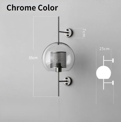 Modern Glass Wall Lamps Fixture Luminaire Sconce Lighting Bedside Living Room Home Decoration Aisel Horridor Golden Ball Light