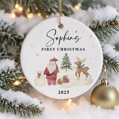 Custom Baby's First Christmas Baubles Custom Keepsake Christmas Ornament New Baby Gifts Xmas Holiday Gifts for Newborn