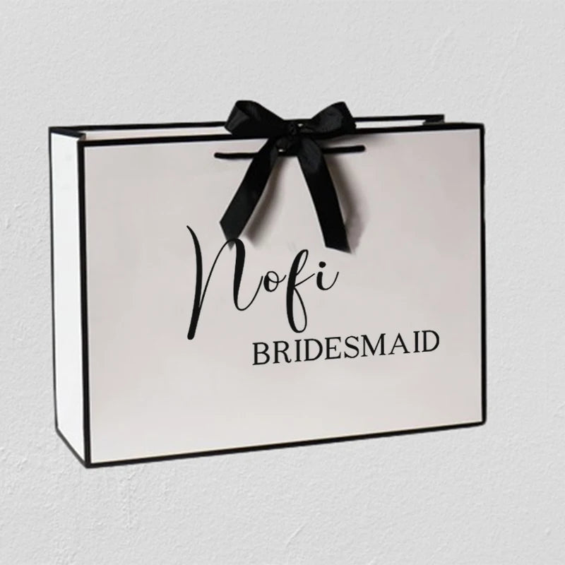 Personization Bridesmaid Gift Bags Custom Wedding Bachelorette Party Welcome Bridal Party Groom Best Men Gifts Bags Christmas