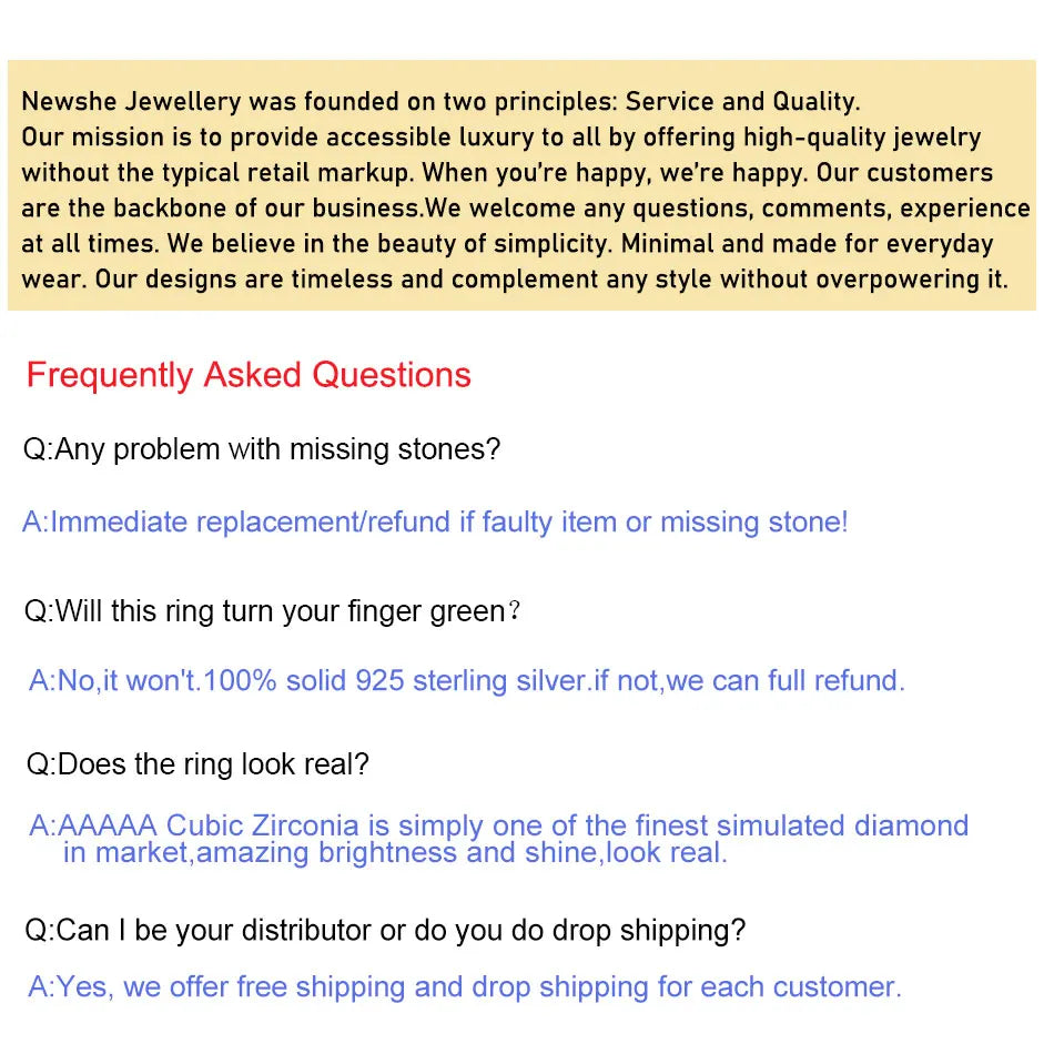 Newshe 925 Sterling Silver 3Ct Wedding Rings Set for Women Princess Cut Engagement Ring Open Enhancer Band Cubic Zircon Jewelry