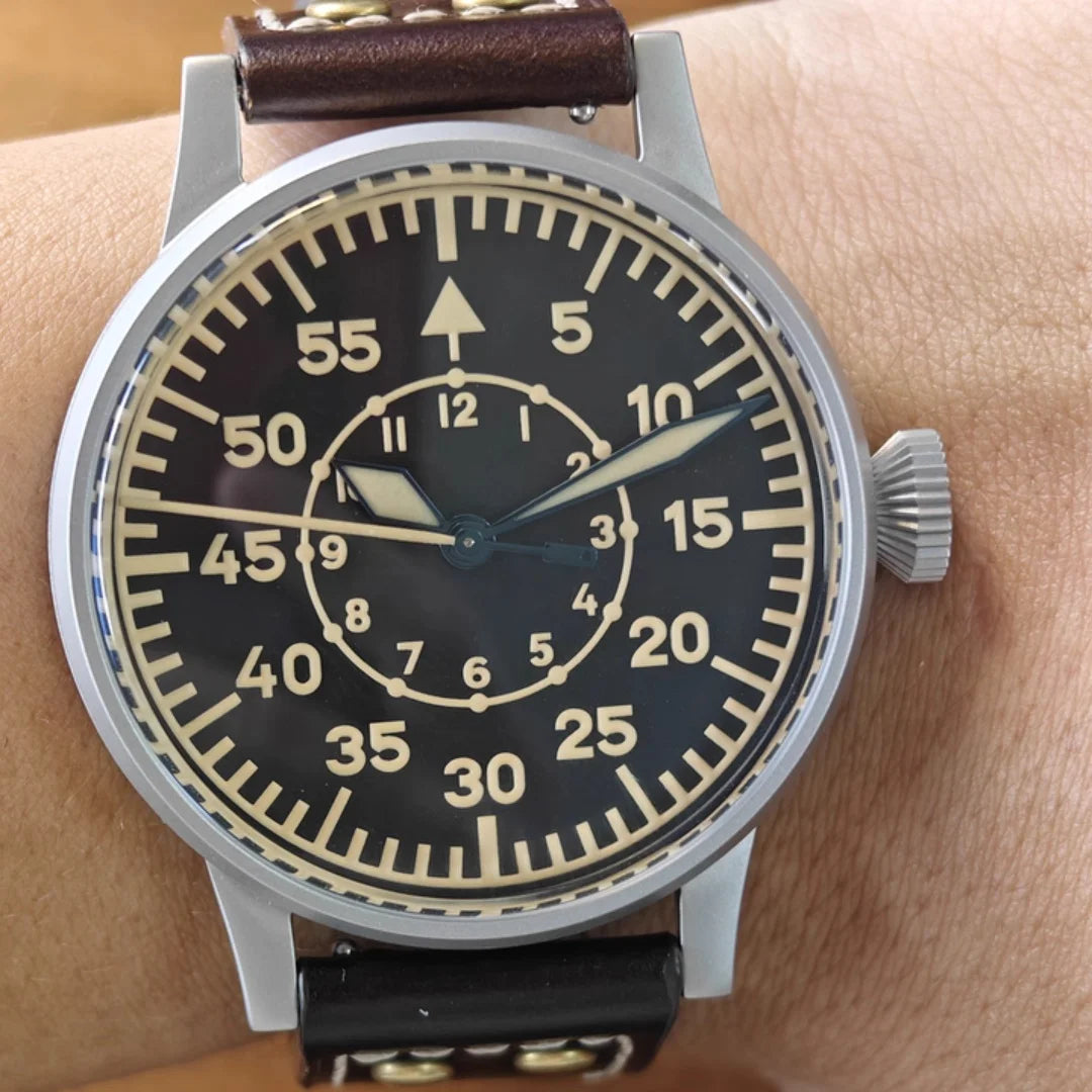 Hruodland 2025 New Men Mechanical Watch PT5000 F013 Retro 42mm Luminous Waterproof 100m Sport Sapphire Glass reloj hombre