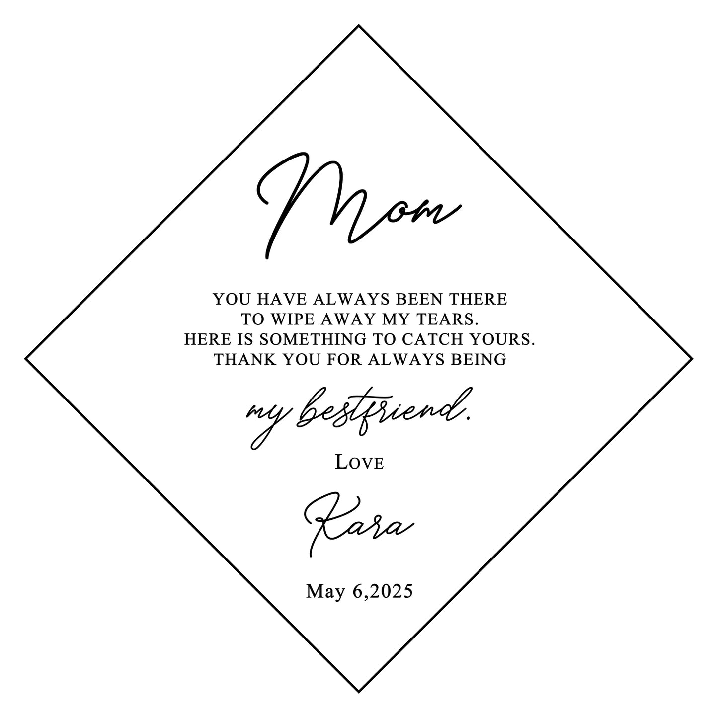 Personalized Wedding Handkerchief Gift for Mom & Dad Custom Handkerc Luxury Gift for Bride and Groom Parent Gifts Wedding Favor