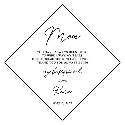 Personalized Wedding Handkerchief Gift for Mom & Dad Custom Handkerc Luxury Gift for Bride and Groom Parent Gifts Wedding Favor