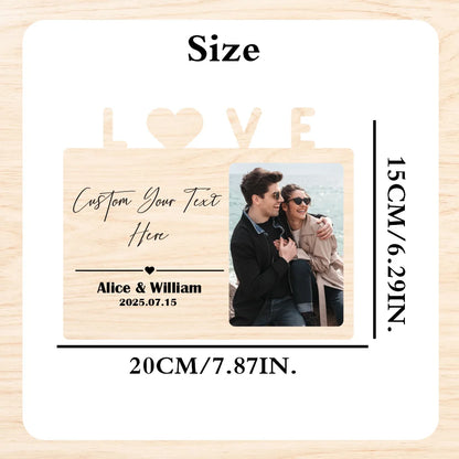 Custom Lovers Photo Frame,Room Decor Picture Frames,Valentine Day Decor For Anniversaries Gifts
